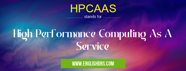 HPCAAS