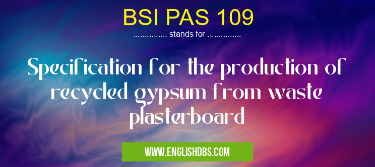BSI PAS 109