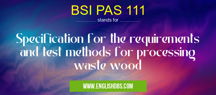 BSI PAS 111