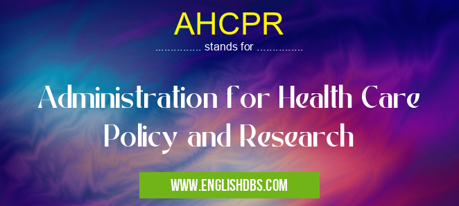 AHCPR