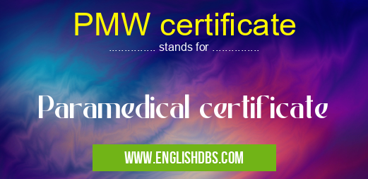 PMW certificate