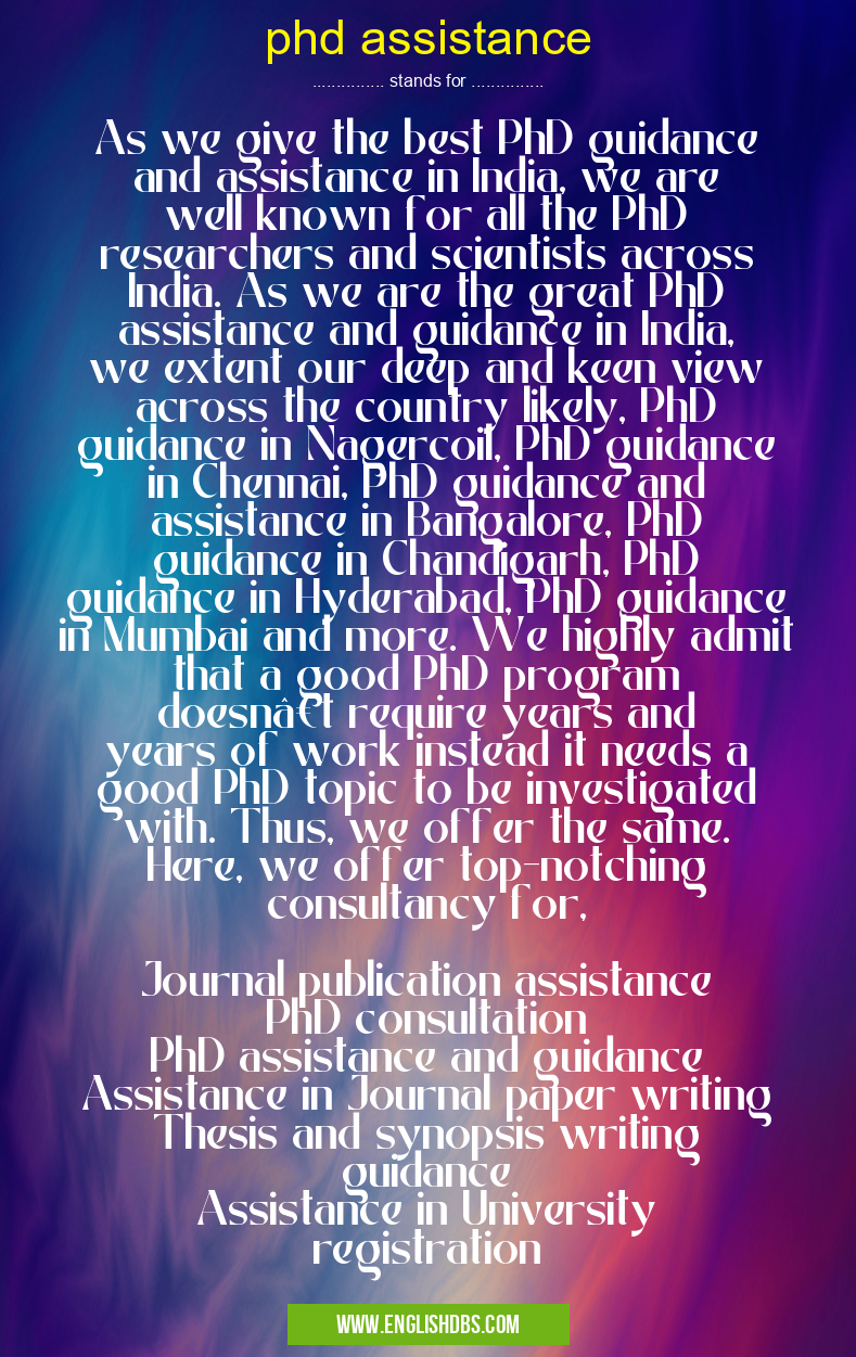 phd assistance