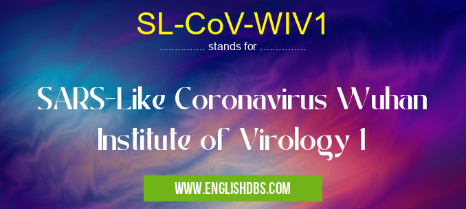 SL-CoV-WIV1