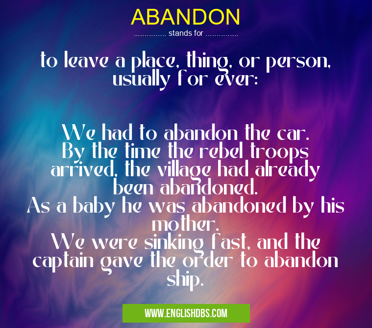 ABANDON