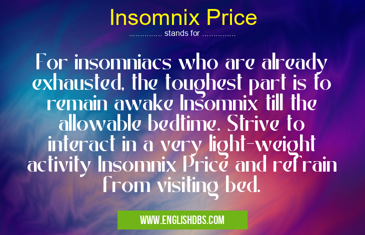 Insomnix Price