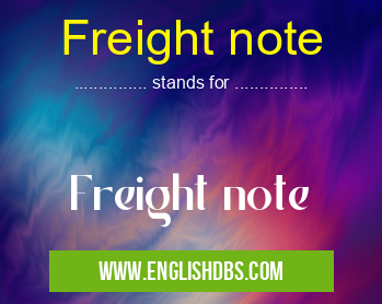 Freight note