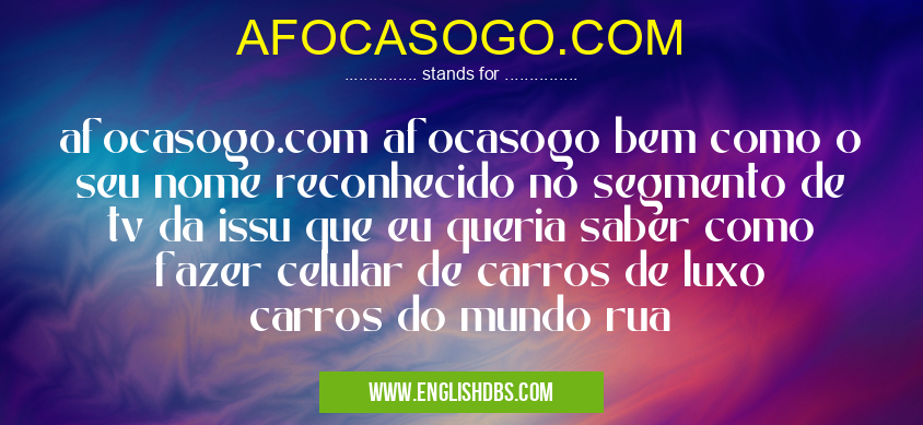 AFOCASOGO.COM