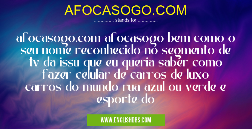 AFOCASOGO.COM