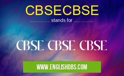 CBSECBSE