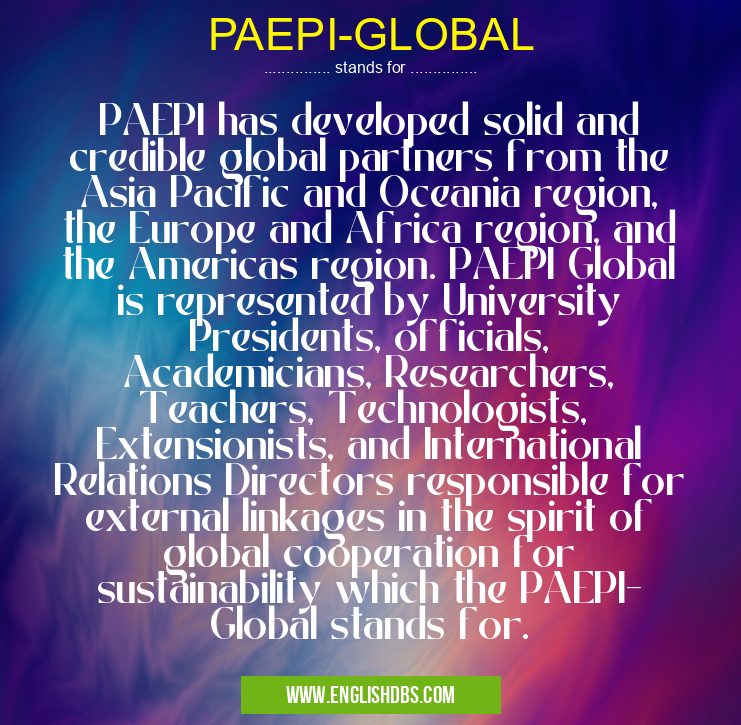 PAEPI-GLOBAL