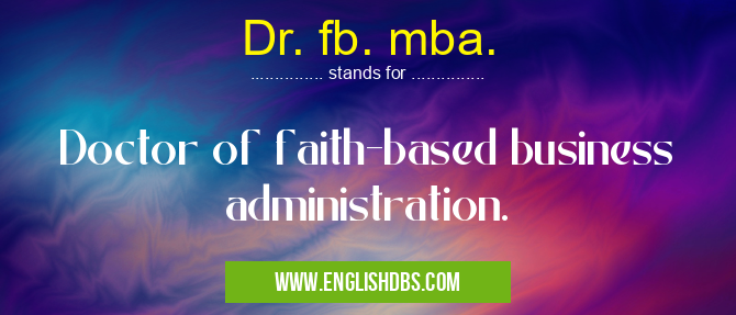 Dr. fb. mba.