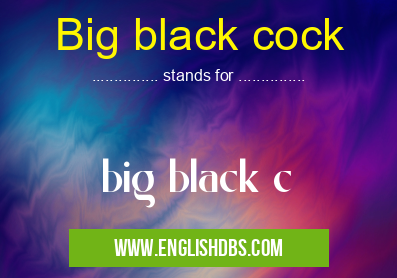 Big black cock
