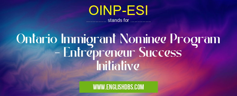 OINP-ESI
