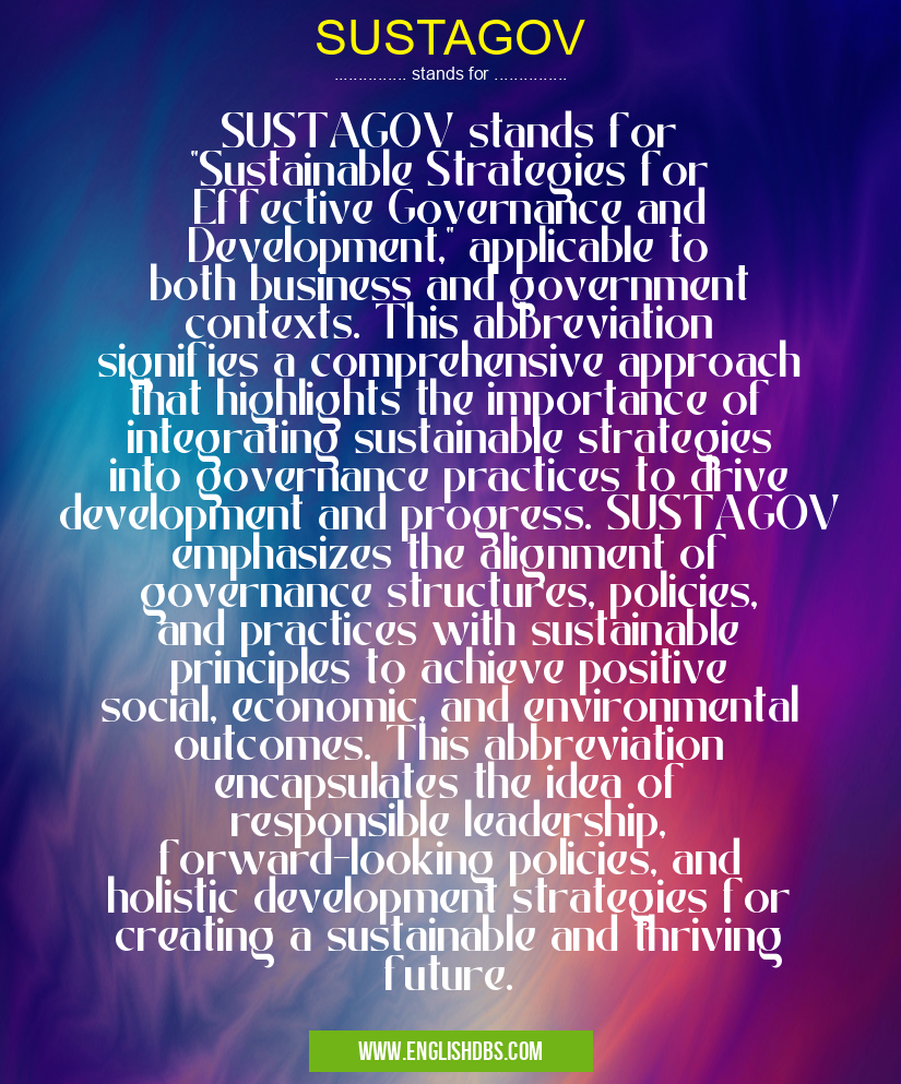 SUSTAGOV