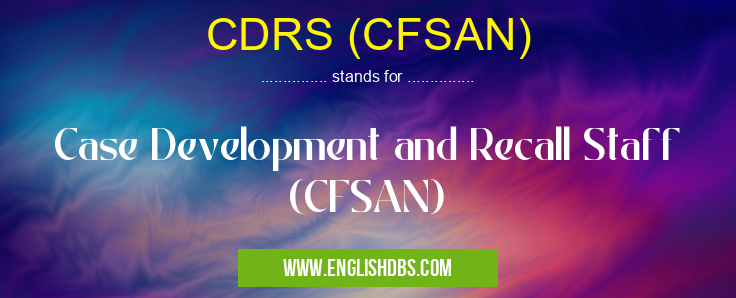 CDRS (CFSAN)