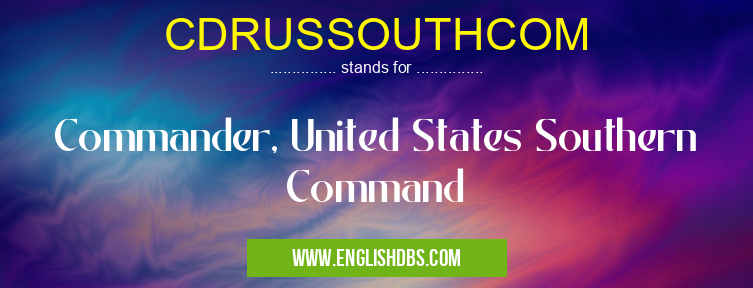 CDRUSSOUTHCOM