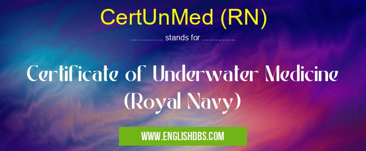 CertUnMed (RN)