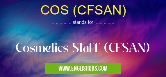 COS (CFSAN)