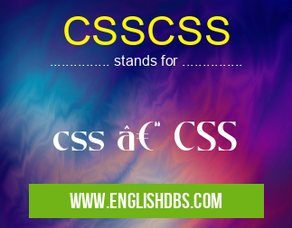 CSSCSS
