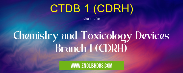 CTDB 1 (CDRH)