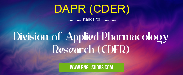 DAPR (CDER)