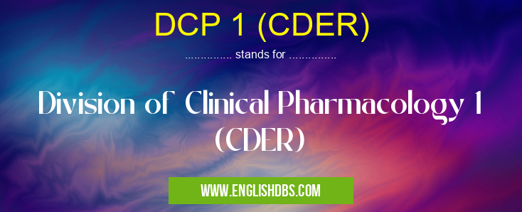 DCP 1 (CDER)