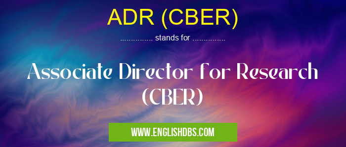 ADR (CBER)