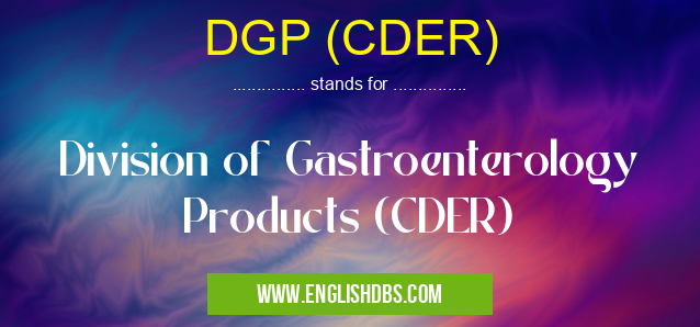 DGP (CDER)