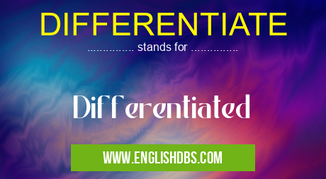DIFFERENTIATE