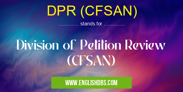 DPR (CFSAN)