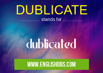 DUBLICATE