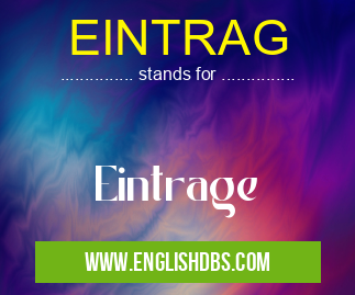 EINTRAG