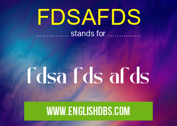 FDSAFDS
