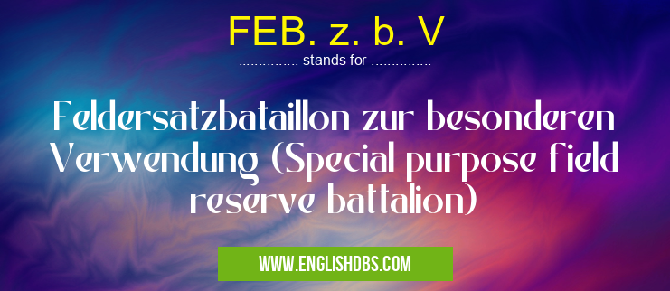 FEB. z. b. V