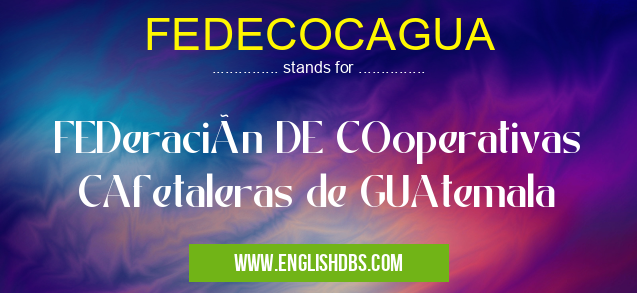 FEDECOCAGUA