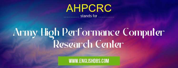 AHPCRC