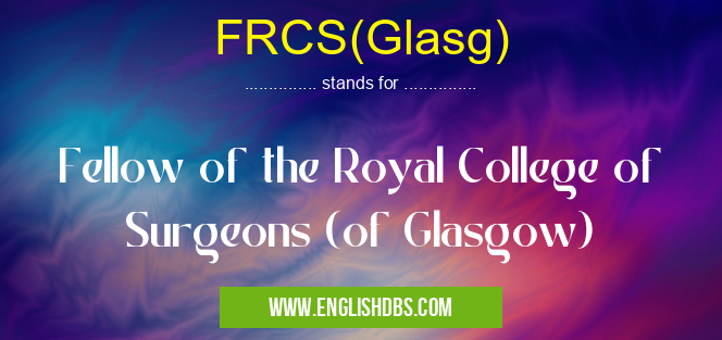 FRCS(Glasg)