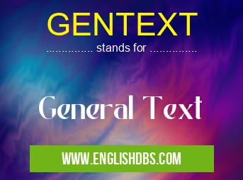GENTEXT
