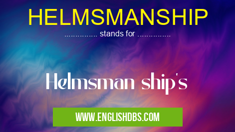 HELMSMANSHIP