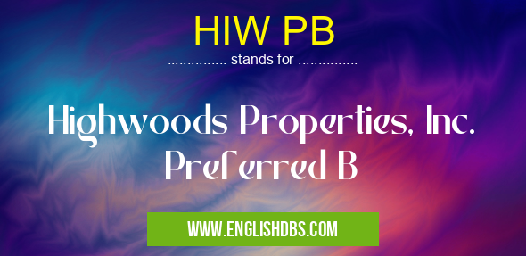 HIW PB