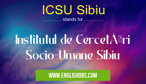 ICSU Sibiu