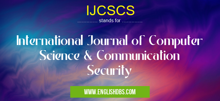 IJCSCS