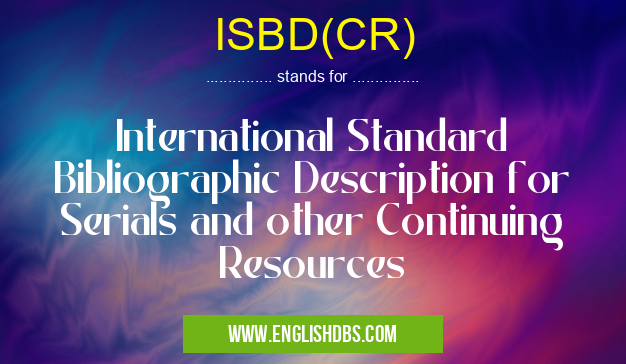 ISBD(CR)