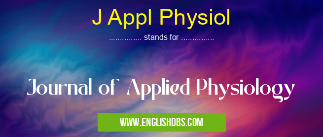 J Appl Physiol