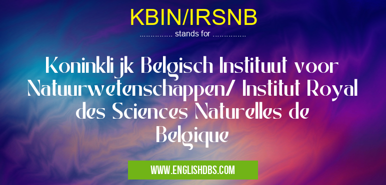 KBIN/IRSNB