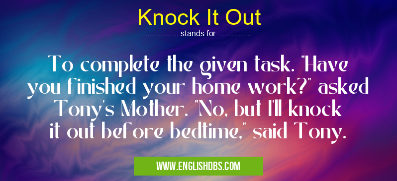 Knock It Out