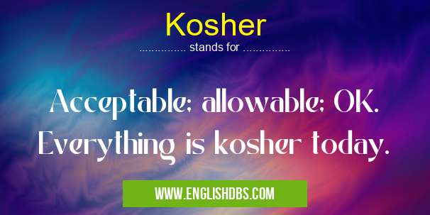 Kosher