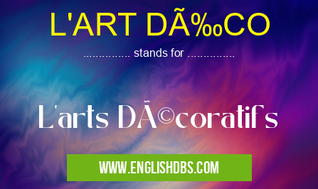 L'ART DÃ‰CO