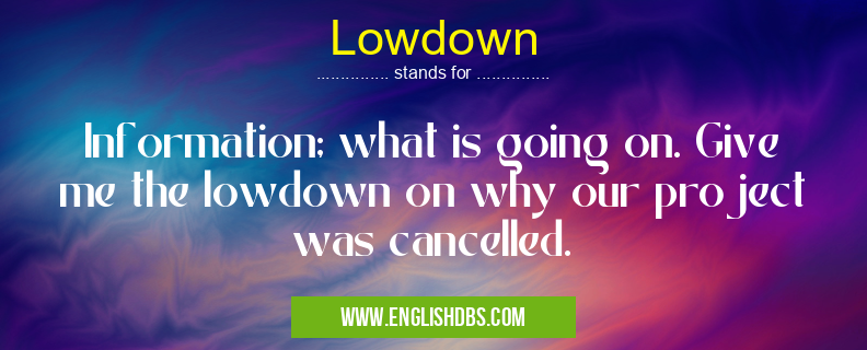 Lowdown