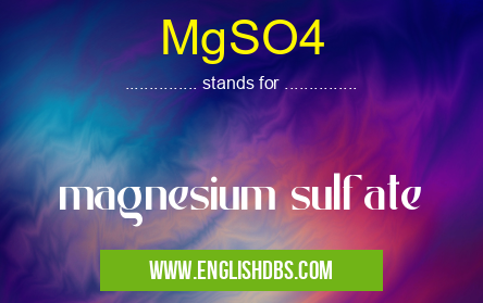 MgSO4